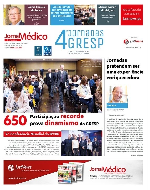Jornal Médico dos CSP - 4as Jornadas do GRESP